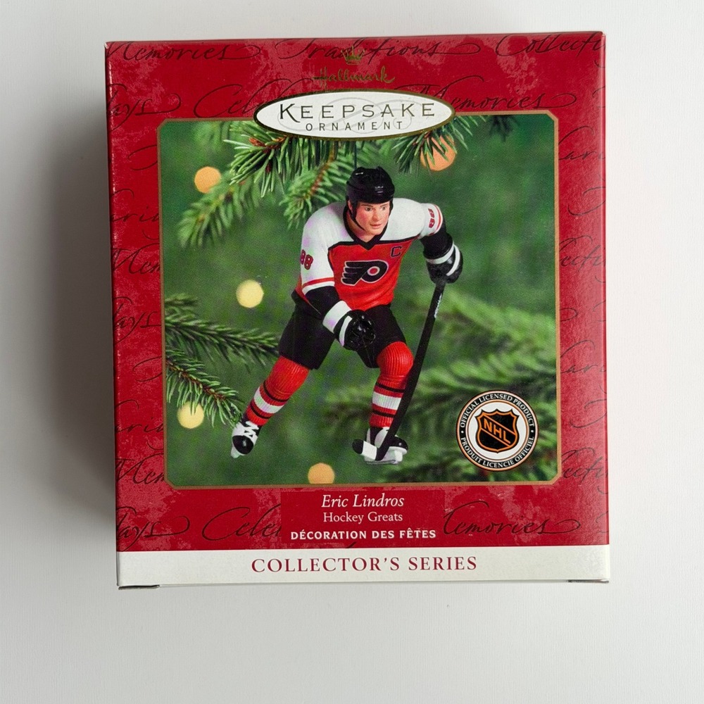 Vintage Hallmark Eric Lindros Hockey Greats Keepsake Christmas Ornament NHL 2000
